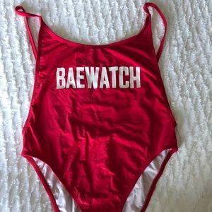 Baewatch Red One Piece Swimsuit